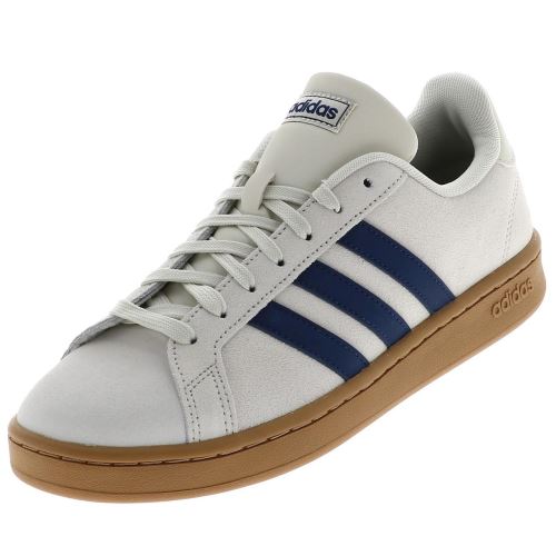 Chaussures basses cuir ou simili Adidas Grand court h brut gomme Blanc taille : 41 1/3 réf : 55841