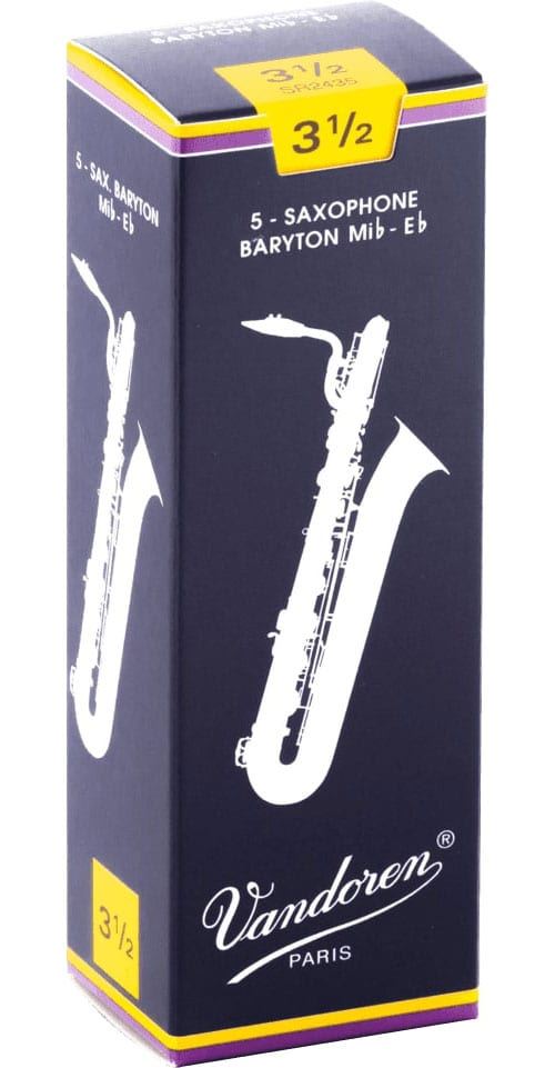 Anches de saxophone baryton vandoren traditionnelles 3.5 - sr2435