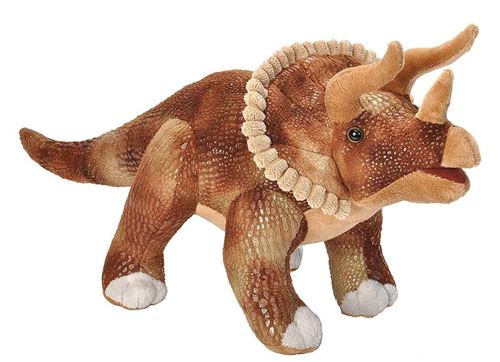 Wild Republic Dinosauria 2 câlin : Triceratops 17 cm marron