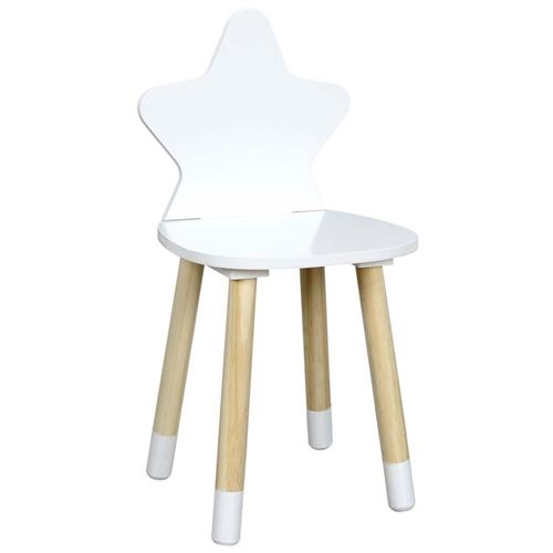 The Home Deco Kids - Chaise enfant en bois étoile blanc