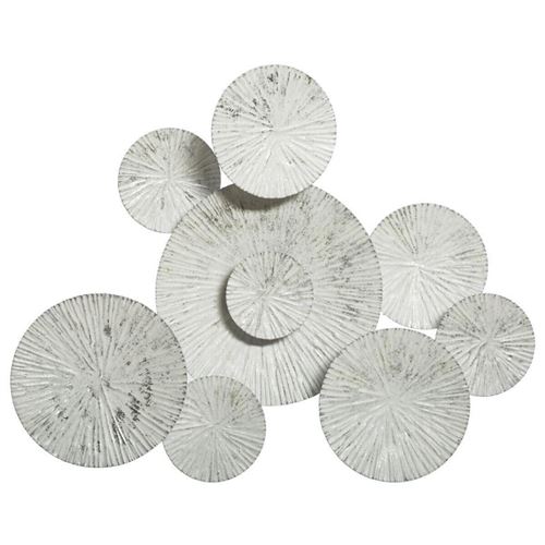 Décoration Murale Métal Rondo 61x75cm Argent