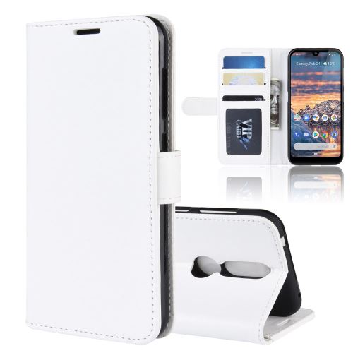 Etui en PU crazy horse flip avec support blanc pour votre Nokia 4.2
