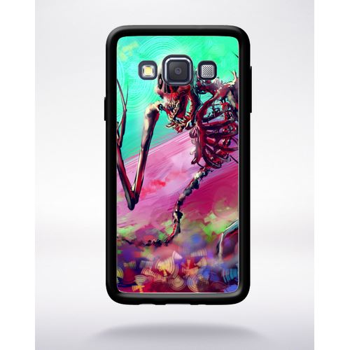 Coque Squellette Fun Compatible Samsung A3 2015 Bord Noir Silicone