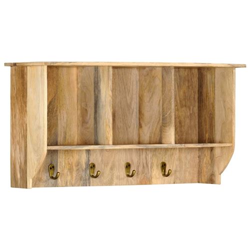 vidaXL Porte-manteau mural 70x20x36 cm Bois de manguier massif