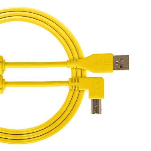Udg Jaune U 95005 Yl - Câble Usb 2.0 A-B Coudé 2M