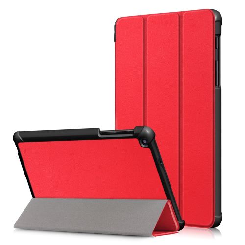 Etui en PU triple pli avec support rouge pour votre Samsung Galaxy Tab A 8 (2019) SM-P200/P205