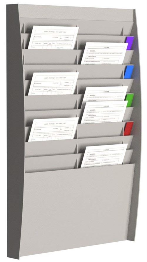 Paperflow 80027 Trieur mural polystyrène 2 x 10 cases format A4