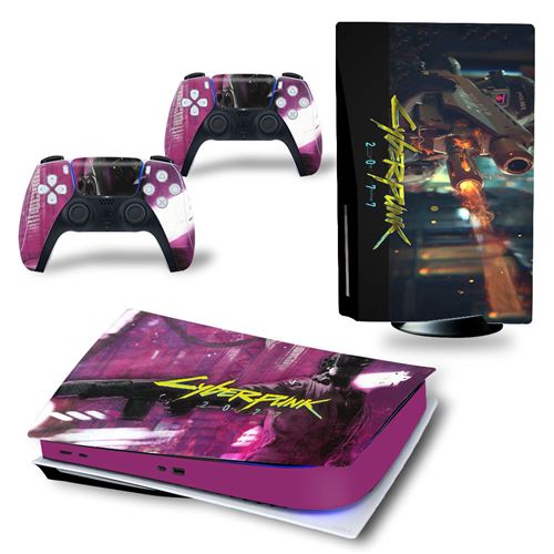 GENERIQUE Autocollant Stickers de Protection pour Console Sony PS5 Edition Standard - - Cyberpunk 2077 (TN-PS5Disk-4578) 