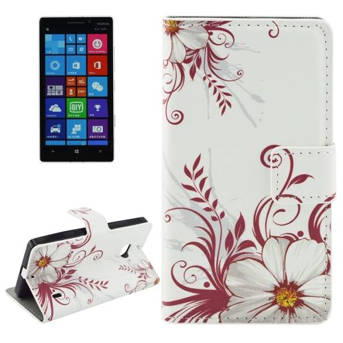 Nokia Lumia 930 Housse Etui Cuir PU Fleurs ALS54781