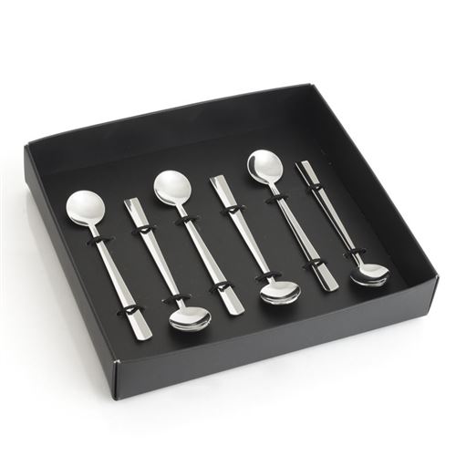 Table Passion Argent Coffret 6 Cuilleres Moka Nagasaki - Inox