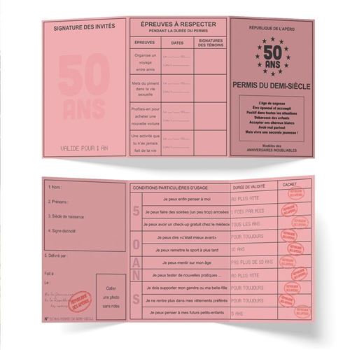 permis de la 50 aine