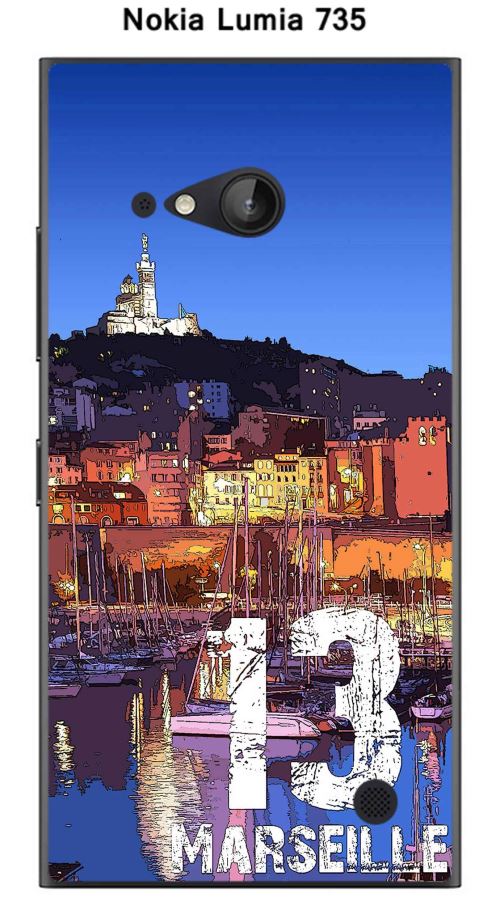 Coque TPU gel souple Nokia Lumia 735 design Marseille le port