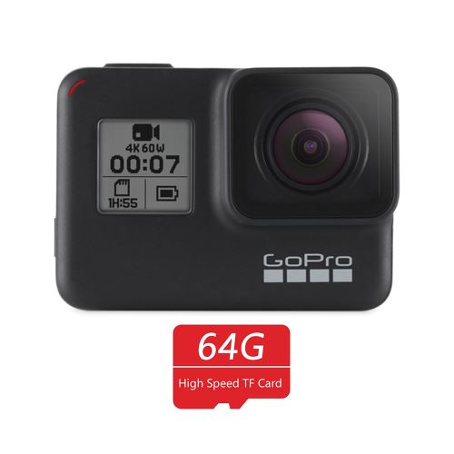 GoPro HERO 7 noir (standard) + Carte TF (micro) 64 Go[bundle 1]