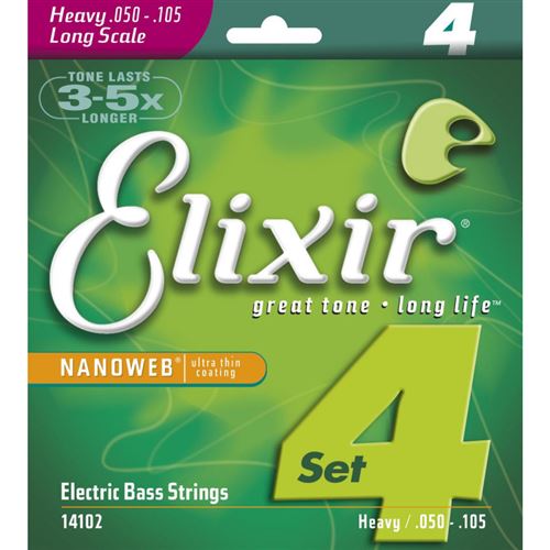 Elixir Nanoweb 14102 - Jeu De Cordes Guitare Basse Heavy 50-105 - Image 3