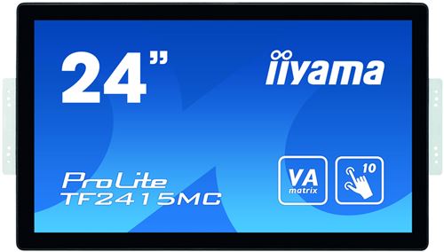 iiyama ProLite TF2415MC-B2 - LED-monitor - 23.8 - open raamwerk - aanraakscherm - 1920 x 1080 Full HD (1080p) - VA - 350 cd/m² - 3000:1 - 16 ms - HDMI, VGA, DisplayPort - zwart