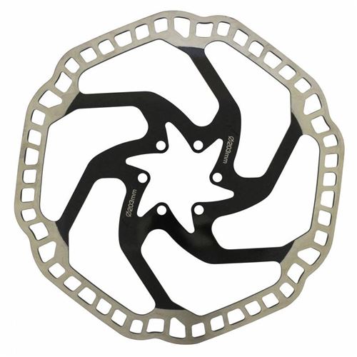 Disque de frein vtt 6 trous newton brake 203mm argent centre noir Piece detachee velo a la Fnac