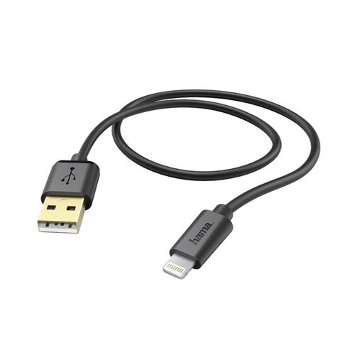 Câble USB Hama pour Apple IPad Lightning 1,5 M noir