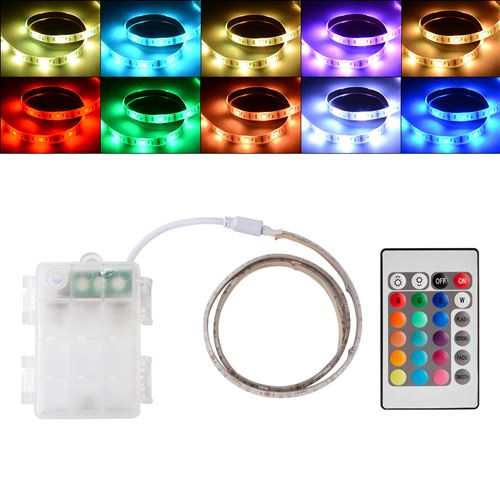 Bandes Lumineuses Flexible LED RGB 5050SMD Imperméable À L'eau 0.5M Changement d'Humeur pour Décoration LD1182