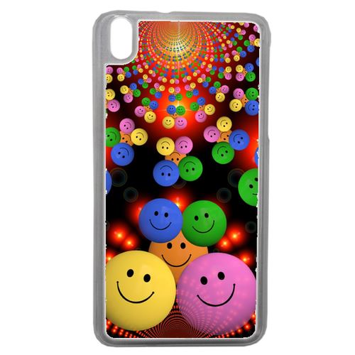 Coque Smiley Mania Compatible Htc Desire 816 Transparent