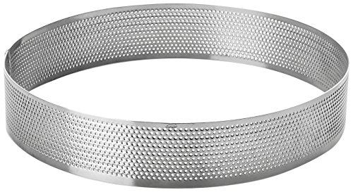 Lacor 68554 cercle rond perforé acier inoxydable gris 24 cm