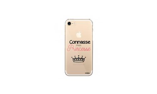 Coque Iphone 7 Iphone 8 Rigide Transparente, Connasse Mais Princesse, Evetane®