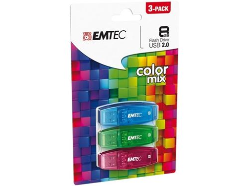 EMTEC C410 Color Mix - clé USB - 8 Go