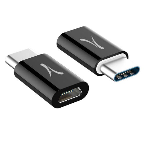 Adaptateur Akashi Micro USB vers USB Type C Charge et Synchro Noir