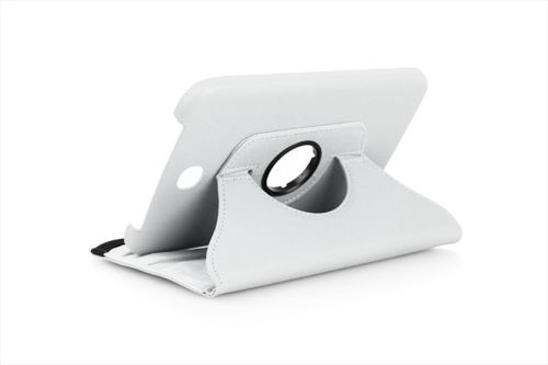 WISETONY® Etui PU cuir Coque Housse rotative 360°pour Samsung Galaxy Note N5100/N5110 8.0 - Blanc
