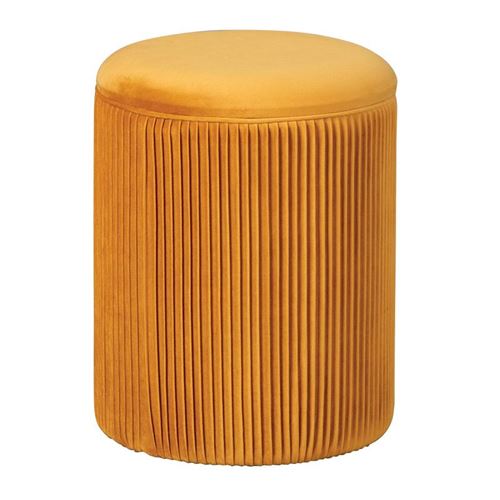 Pouf Salim - D 35 x H 44 cm - Jaune