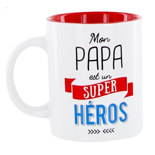Mug papa - 30 cL - Rouge et Blanc