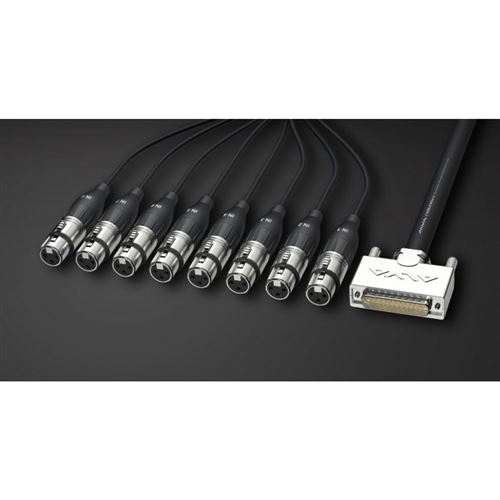 Alva AI25-8X3 Premium multi-câble analogique 8x XLR-femelle -> D-sub25 3m