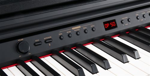 Piano Numérique Classic Cantabile DP-50 - 88 Touches Pondérées | Set Casque Et Banquette | Noir