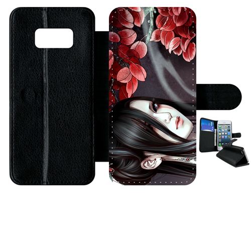 Etui À Rabat Samsung Galaxy S8 Manga Geisha Gothique