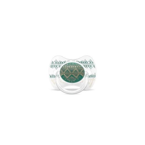 SUAVINEX Sucette Ethnic 4/18M Silicone réversible - VERT