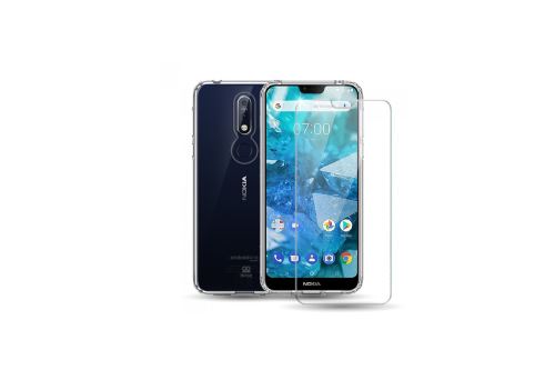 IBROZ Clear case et verre trempé pour Nokia 7.1