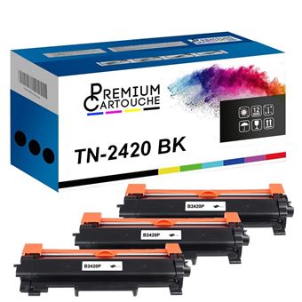 Brother TN2420 Noir, Lot de 2 cartouches toners lasers compatibles