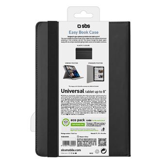 Etui à rabat universel SBS pour tablettes jusqu'à 11" Noir