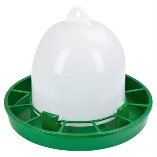 Comparer les prix de Nourrisseur Plastique Poules - Kerbl - 24 Cm - Ø30 Cm - 2,5 Kg - Blanc / Vert