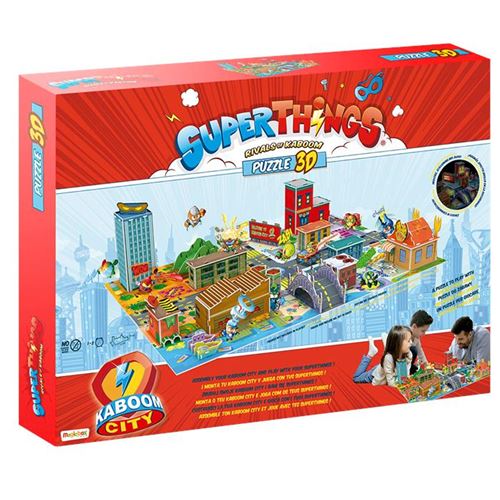 ORBICO 15013 SuperThings 3D Puzzle Kaboom City Jigsaw Box Boîte magique en mousse souple