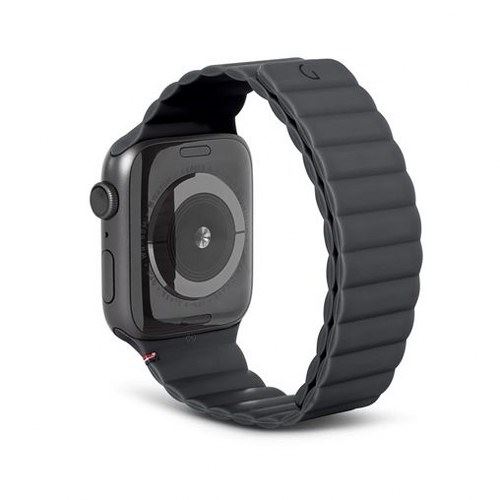 Decoded Silicone Magnetic Traction Strap Lite - Bracelet de montre pour montre intelligente - Charbon - pour Apple Watch (38 mm, 40 mm, 41 mm)