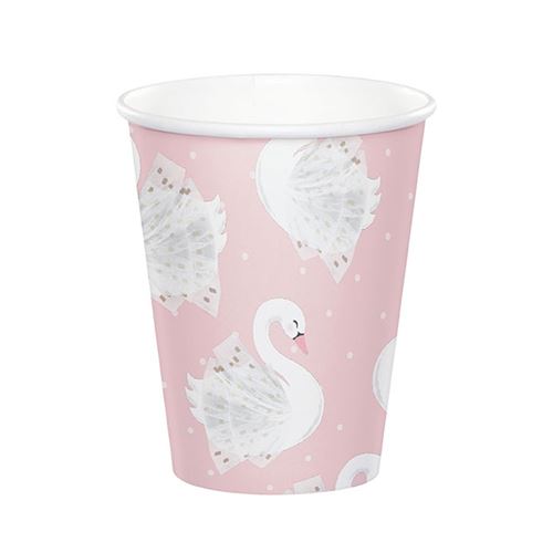 8 gobelets carton 256ml cygne tendance - PC343969