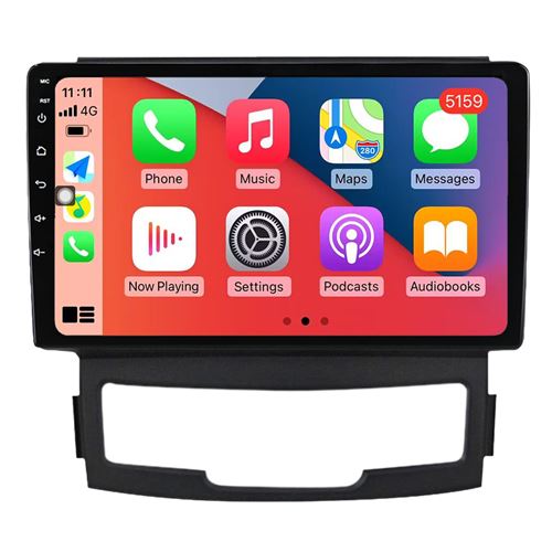 Autoradio Multimédia RoverOne CarPlay Android Auto DSP GPS pour Ssangyong Korando 2011-2013