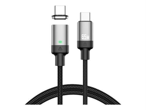 DLH - Câble USB - 24 pin USB-C (M) magnétique pour 24 pin USB-C (M) - 3.25 A - 1 m - Alimentation USB (65 W) - noir