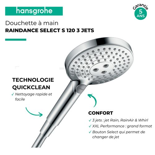 hansgrohe Raindance Select S Douchette à main 12…