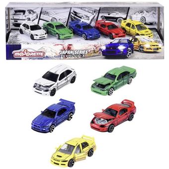 Coffret de véhicules miniatures - MAJORETTE - Japan Series - 5 véhicules en métal - Échelle 1/64 - Des 3 ans - 1