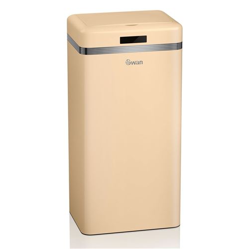 Swan Retro 45L Square Sensor Bin in Cream