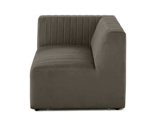 Non Communiqué Gris Nova - Module D'assise Gauche - En Velours