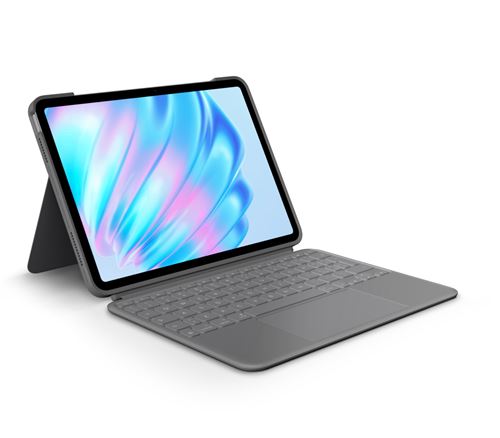 Logitech Combo Touch - Clavier Et Étui - Avec Trackpad - Rétroéclairé - Apple Smart Connector - Qwerty - Italien - Gris Oxford - Pour Apple 11-Inch Ipad Air M2 Wi-Fi, M2 Wi-Fi + Cellular, M3 Wi-Fi, M3 Wi-Fi + Cellular