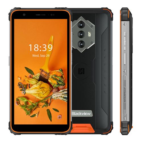 Blackview BV6600E Smartphone Batterie 8580mAh, 5.7'' IP68 Étanche 32Go - Orange
