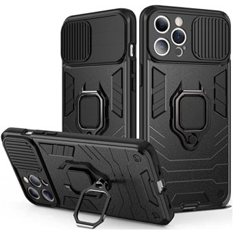 Coque Noir pour iPhone 13 PRO MAX (6,7) Protection Antichoc Shockproof  Style Militaire Robuste Bague Anneau 360 Rotatif